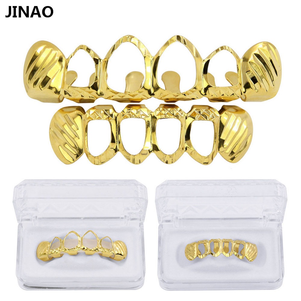 Body Jewelry Gold Plated - JINAO-신상 맞춤 D-컷 그릴 세트, 순금