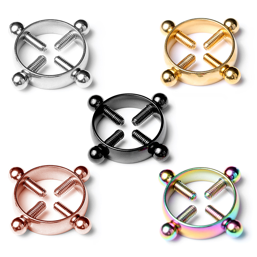 Body Jewelry Nipple Rings - 1쌍 스테인레스 스틸 크로스 젖꼭지 클램프