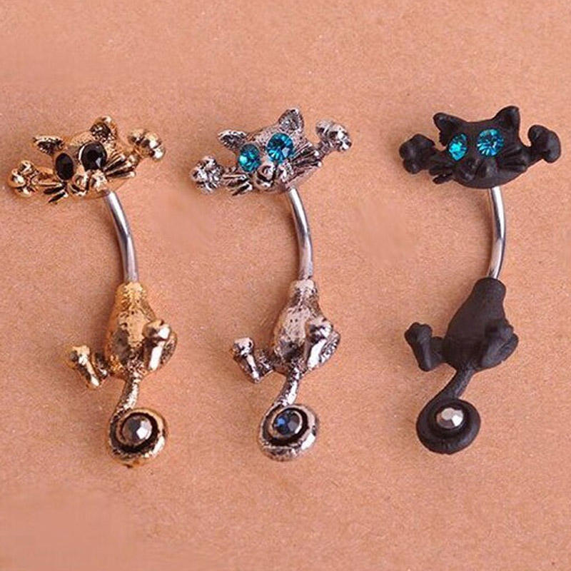 Zlxgirl 패션 여성의 귀여운 녹색 눈 제트 고양이 - Body Jewelry Brands 리뷰 및 가격
