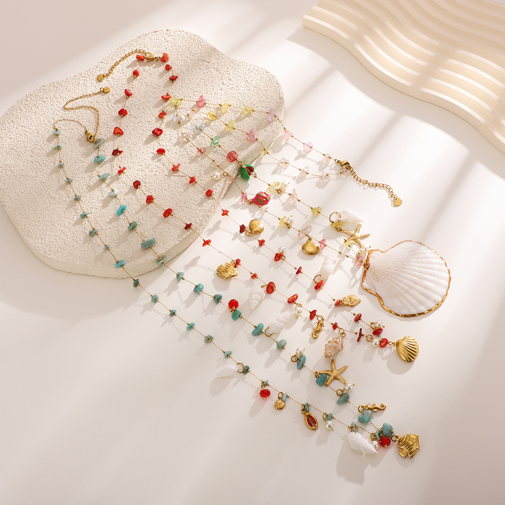 오버사이즈 쉘 펜던트 허리 벨트 체인 18K 금도금 방 - Body Jewelry Gold Plated 리뷰 및 가격