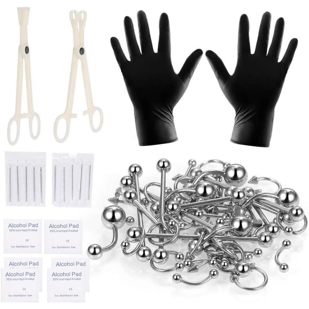 150/140/85/70/42개 바디 피어싱 키트 쥬얼 - Body Jewelry Nipple Rings 리뷰 및 가격