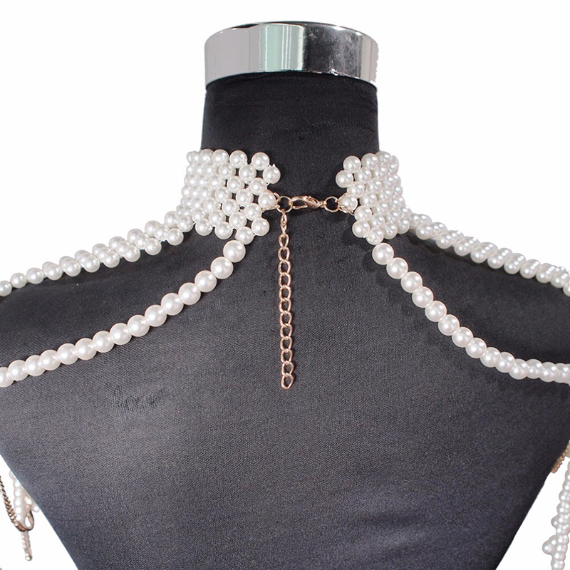 세련된 진주 숄더 체인 주얼리, 유명 브랜드 디자인,  - Body Jewelry Brands 리뷰 및 가격
