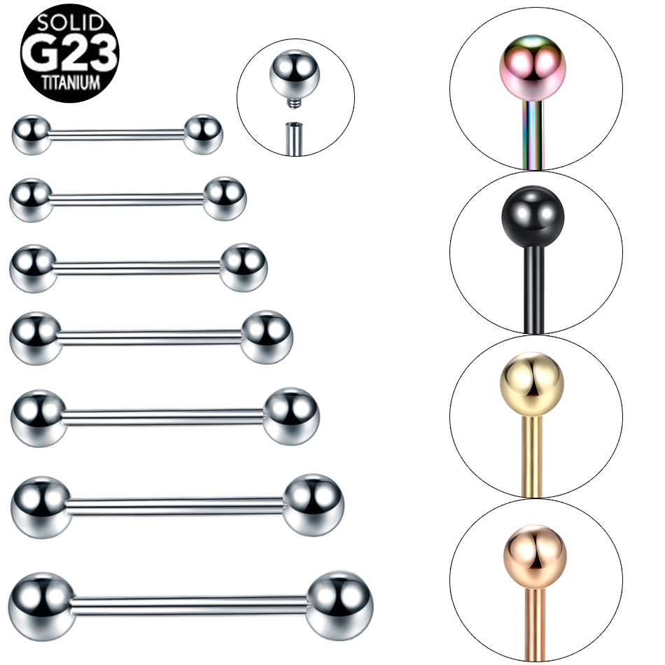 10 개/몫 G23 티타늄 혀 피어싱 링 산업용 바벨  - Body Jewelry Nipple Rings 리뷰 및 가격
