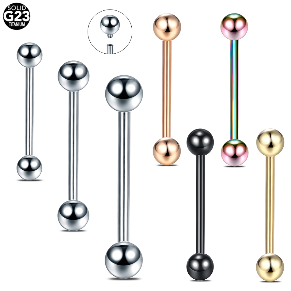 10 개/몫 G23 티타늄 혀 피어싱 링 산업용 바벨  - Body Jewelry Nipple Rings 리뷰 및 가격