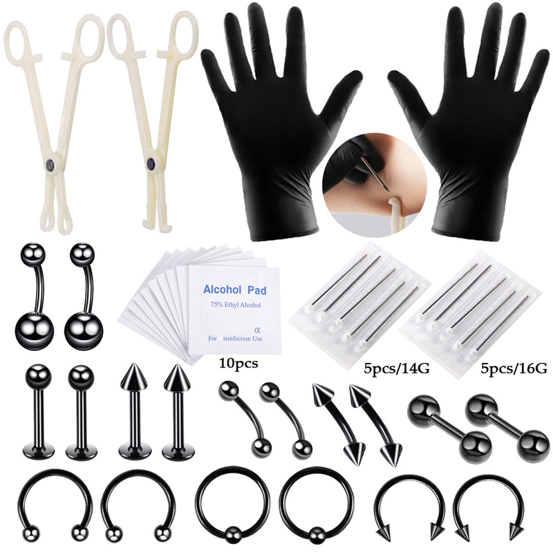 바디 피어싱 도구 키트, 바늘 클램프 장갑 펜치, 젖꼭 - Body Jewelry Nipple Rings 리뷰 및 가격
