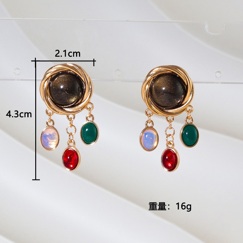 여성을 위한 컬러풀한 유리 크리스탈 귀걸이 미니멀리스트 - Body Jewelry Brands 리뷰 및 가격