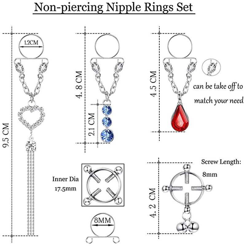 새로운 1쌍 섹시한 태슬 크리스탈 나비 펜던트 가짜 니 - Body Jewelry Nipple Rings 리뷰 및 가격