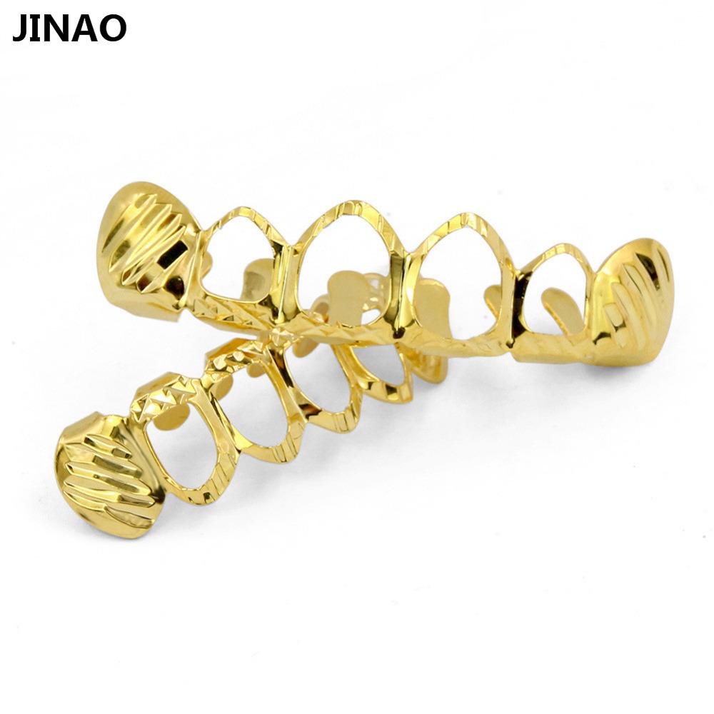 JINAO-신상 맞춤 D-컷 그릴 세트, 순금 도금,  - Body Jewelry Gold Plated 리뷰 및 가격