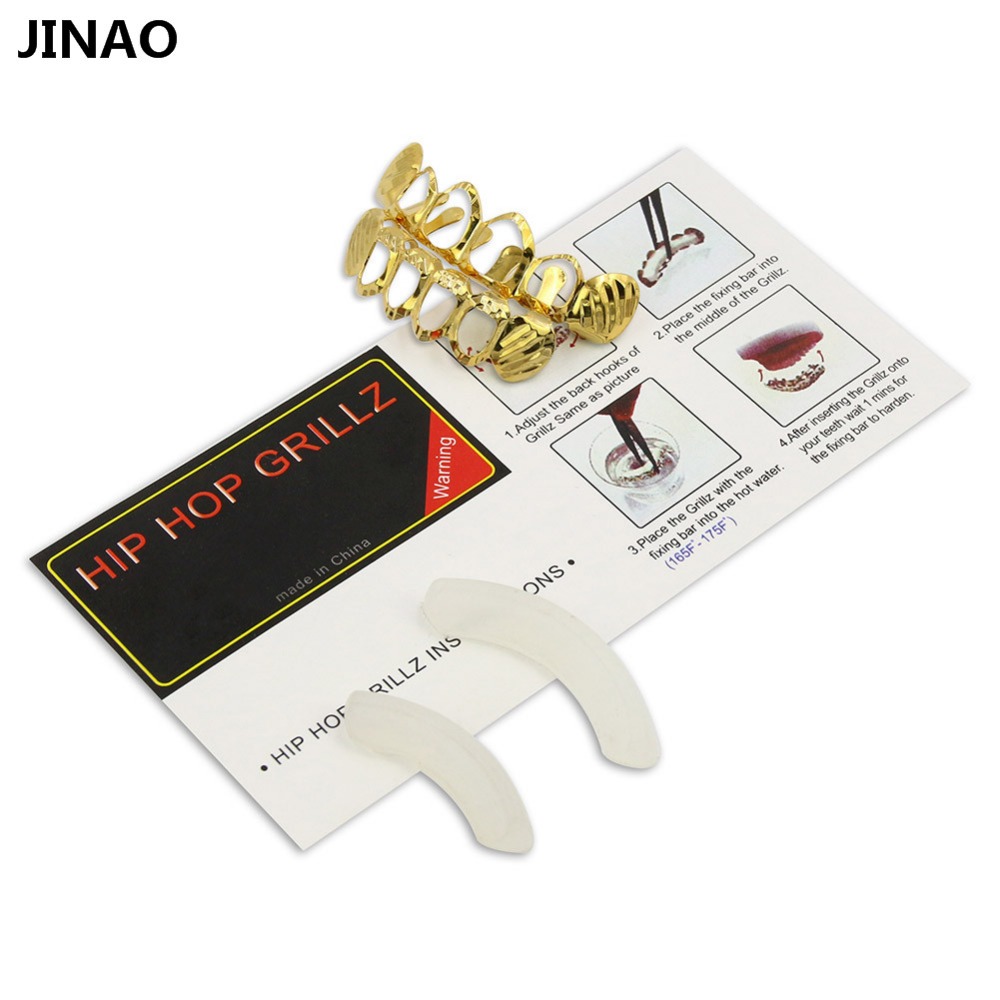 JINAO-신상 맞춤 D-컷 그릴 세트, 순금 도금,  - Body Jewelry Gold Plated 리뷰 및 가격