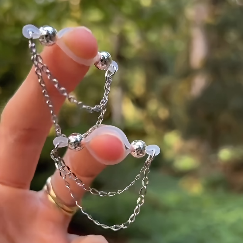 조절 가능한 가짜 유두 링 1쌍 - 반짝이는 장식이 있 - Body Jewelry Nipple Rings 리뷰 및 가격