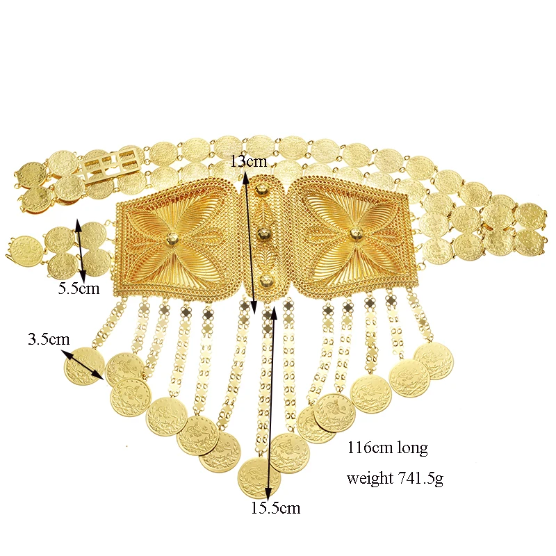 쿠르디쉬 럭셔리 웨딩 쥬얼리 골드 도금 체인 벨트, 신 - Body Jewelry Gold Plated 리뷰 및 가격