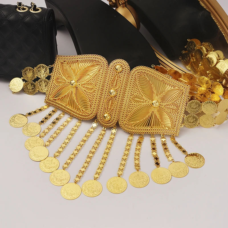 쿠르디쉬 럭셔리 웨딩 쥬얼리 골드 도금 체인 벨트, 신 - Body Jewelry Gold Plated 리뷰 및 가격