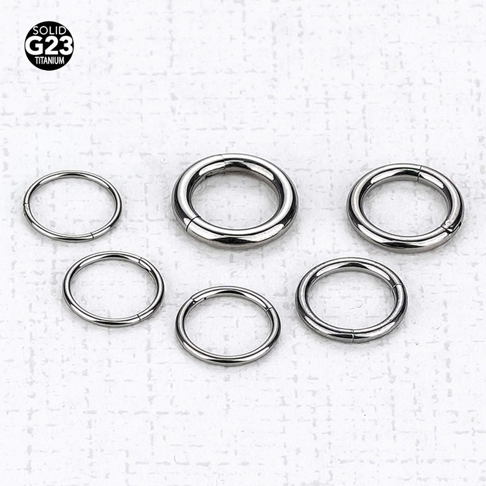 1PC G23 티타늄 힌지 세그먼트 링 코 링 피어싱  - Body Jewelry Nipple Rings 리뷰 및 가격