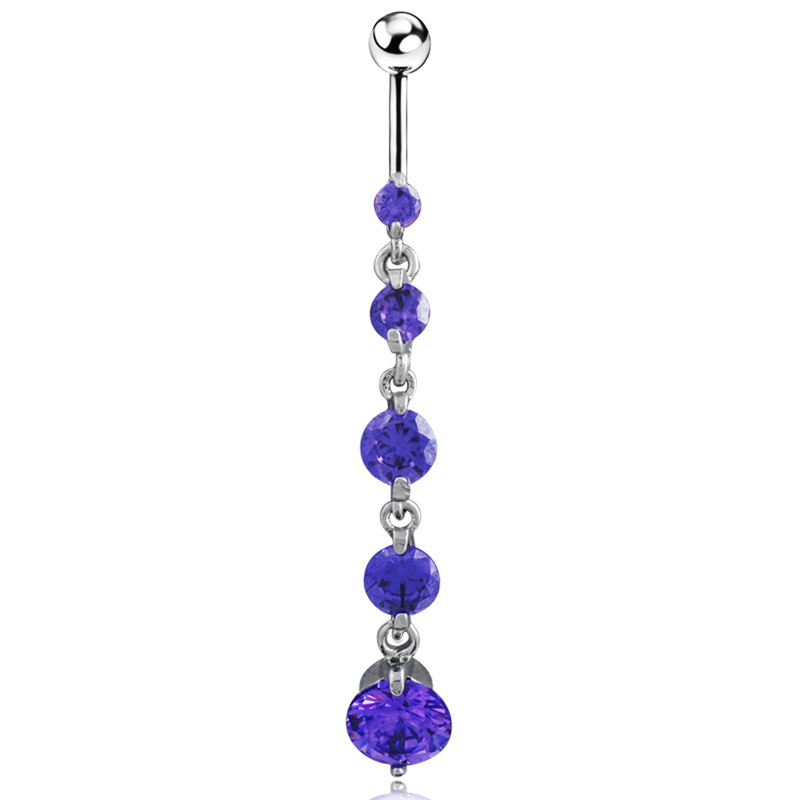 여성용 롱 라인스톤 피어싱 배꼽 단추 반지, 바디 피어 - Body Jewelry Brands 리뷰 및 가격